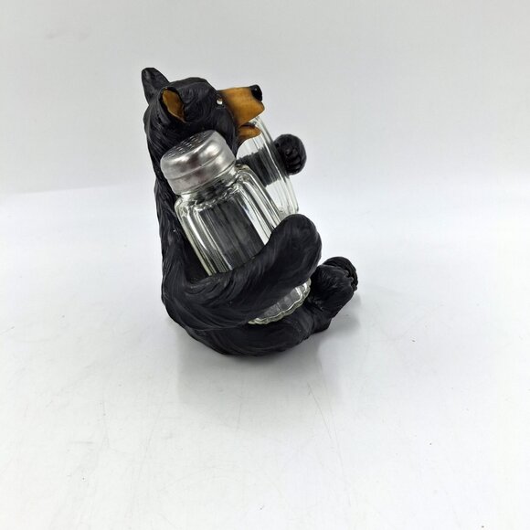 River's Edge Black Bear Salt and Pepper Holder Poly Resin with Original Shakers - Picture 8 of 14